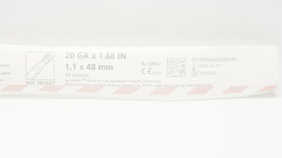 BD 382537 Insyte Autoguard BC Shielded I.V. Cath. 20GA x 1.88inch 54mL/min (x)